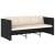 Set mobilier de grădină cu perne, 4 piese, negru, poliratan GartenMobel Dekor