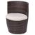 Set mobilier bistro cu perne, 3 piese, maro, poliratan   GartenMobel Dekor