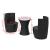 Set mobilier bistro cu perne, 3 piese, negru, poliratan   GartenMobel Dekor