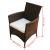 Set mobilier de exterior cu perne, 9 piese, maro, poliratan GartenMobel Dekor