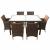 Set mobilier de exterior cu perne, 7 piese, maro, poliratan GartenMobel Dekor