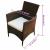 Set mobilier de exterior cu perne, 7 piese, maro, poliratan GartenMobel Dekor
