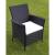 Set mobilier de exterior cu perne, 7 piese, negru, poliratan GartenMobel Dekor