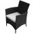 Set mobilier de exterior cu perne, 7 piese, negru, poliratan GartenMobel Dekor