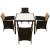 Set mobilier de exterior cu perne, 5 piese, maro, poliratan GartenMobel Dekor