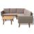 Set mobilier de grădină cu perne, 4 piese, gri, poliratan GartenMobel Dekor