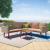 Set mobilier de grădină cu perne, 4 piese, gri, poliratan GartenMobel Dekor