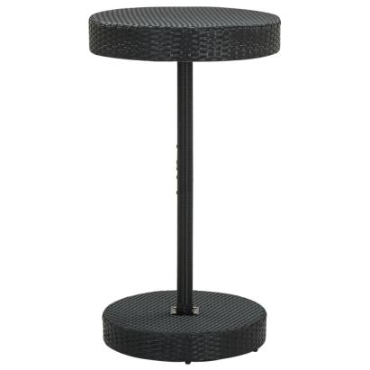 Masă de grădină, negru, 60,5 x 106 cm, poliratan GartenMobel Dekor