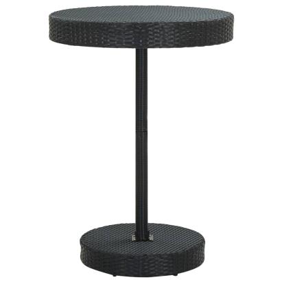 Masă de grădină, negru 75,5 x 106 cm, poliratan GartenMobel Dekor