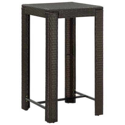 Masă de bar de grădină, maro, 60,5 x 60,5 x 110,5 cm, poliratan GartenMobel Dekor