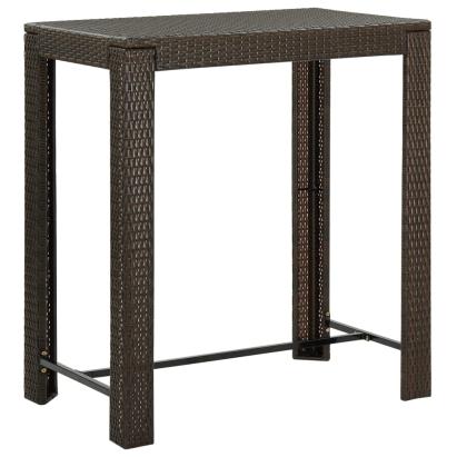 Masă de bar de grădină, maro, 100 x 60,5 x 110,5 cm, poliratan GartenMobel Dekor