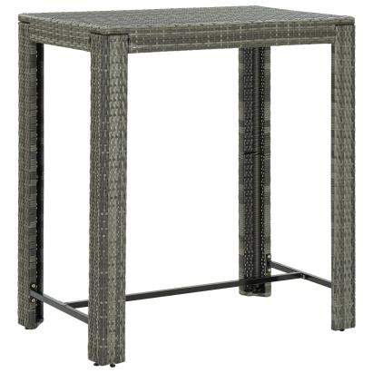Masă de bar de grădină, gri, 100 x 60,5 x 110,5 cm, poliratan GartenMobel Dekor