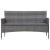 Set mobilier de grădină cu perne, 4 piese, gri, poliratan GartenMobel Dekor