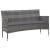 Set mobilier de grădină cu perne, 4 piese, gri, poliratan GartenMobel Dekor