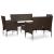 Set mobilier de grădină cu perne, 5 piese, maro, poliratan GartenMobel Dekor