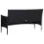 Set mobilier de grădină cu perne, 5 piese, negru, poliratan GartenMobel Dekor