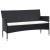 Set mobilier de grădină cu perne, 5 piese, negru, poliratan GartenMobel Dekor