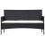 Set mobilier de grădină cu perne, 5 piese, negru, poliratan GartenMobel Dekor