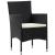 Set mobilier de grădină cu perne, 5 piese, negru, poliratan GartenMobel Dekor