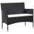 Set mobilier de grădină cu perne, 5 piese, negru, poliratan GartenMobel Dekor