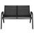 Set mobilier de gradina 4 piese cu masa din sticla securizata, negru