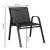 Set mobilier de gradina 4 piese cu masa din sticla securizata, negru