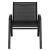 Set mobilier de gradina 4 piese cu masa din sticla securizata, negru
