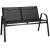 Set mobilier de gradina 4 piese cu masa din sticla securizata, negru