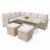 Set mobilier de grădină Cesme 4 piese cu colțar, masă și 2 tabureți, bej