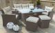Set mobilier de grădină 7 piese cu canapea, fotolii și masă, ratan PE