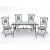 Set mobilier de grădină cu masă și 4 scaune, mozaic ceramic albastru