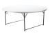 Masă catering pliabilă rotundă 180 cm, HDPE și cadru metalic, alb