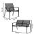 Set mobilier de gradina 4 locuri cu canapea, 2 scaune si masa din sticla