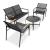 Set mobilier de gradina 4 locuri cu canapea, 2 scaune si masa din sticla