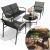 Set mobilier de gradina 4 locuri cu canapea, 2 scaune si masa din sticla