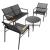 Set mobilier de gradina 4 locuri cu canapea, 2 scaune si masa din sticla