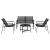 Set mobilier de gradina 4 locuri cu canapea, 2 scaune si masa din sticla