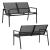 Set mobilier de gradina 4 locuri cu canapea, 2 scaune si masa din sticla