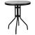 Set mobilier de grădină cu 2 scaune și masă rotundă din sticlă, negru