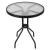 Set mobilier de grădină cu 2 scaune și masă rotundă din sticlă, negru