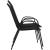 Set mobilier de grădină cu 2 scaune și masă rotundă din sticlă, negru