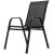Set mobilier de grădină cu 2 scaune și masă rotundă din sticlă, negru