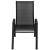 Set mobilier de grădină cu 2 scaune și masă rotundă din sticlă, negru
