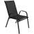 Set mobilier de grădină cu 2 scaune și masă rotundă din sticlă, negru