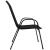 Set mobilier de grădină cu 2 scaune și masă rotundă din sticlă, negru
