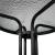 Set mobilier de grădină cu 2 scaune și masă rotundă din sticlă, negru