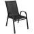 Set mobilier de grădină cu 2 scaune și masă rotundă din sticlă, negru
