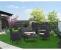 Set mobilier de gradina 4 locuri din tehnoratan, maro cu perne crem
