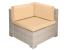 Set mobilier de gradina modular 7 piese, technoratan bej, masa sticla