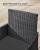 SONGMICS Set mobilier gradina cu 2 locuri, 2 scaune si masa cu sticla, ratan PE, negru si gri